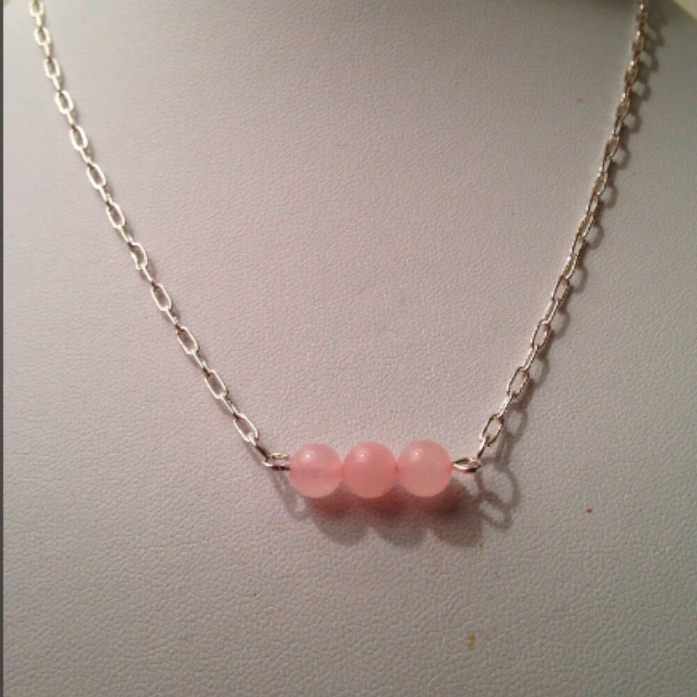 NEW Rose Quartz crystal necklace